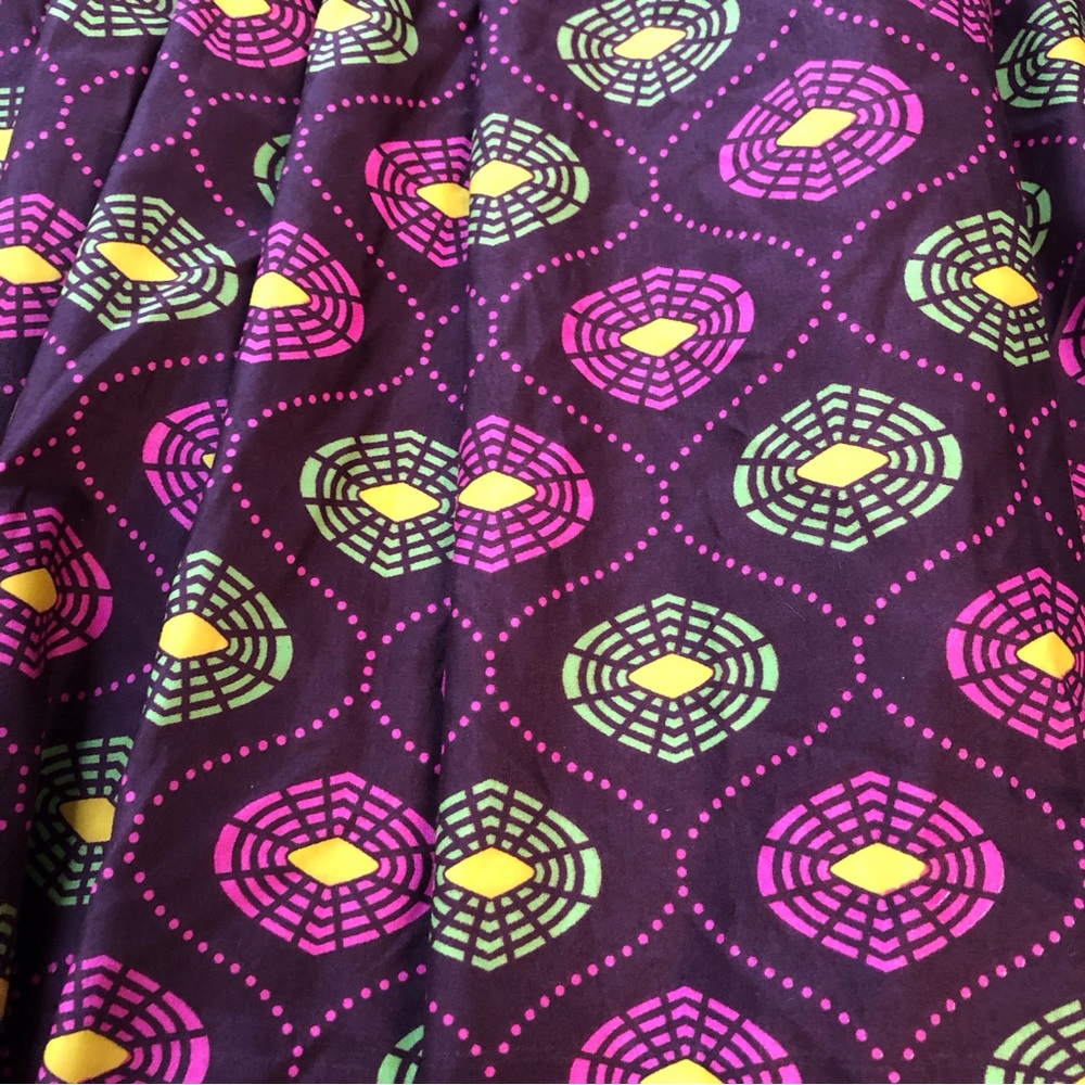 Vintage Handmade Maxi Skirt Size XS High Waist Pockets Tulle 60s 70s Print - Picture 4 of 12